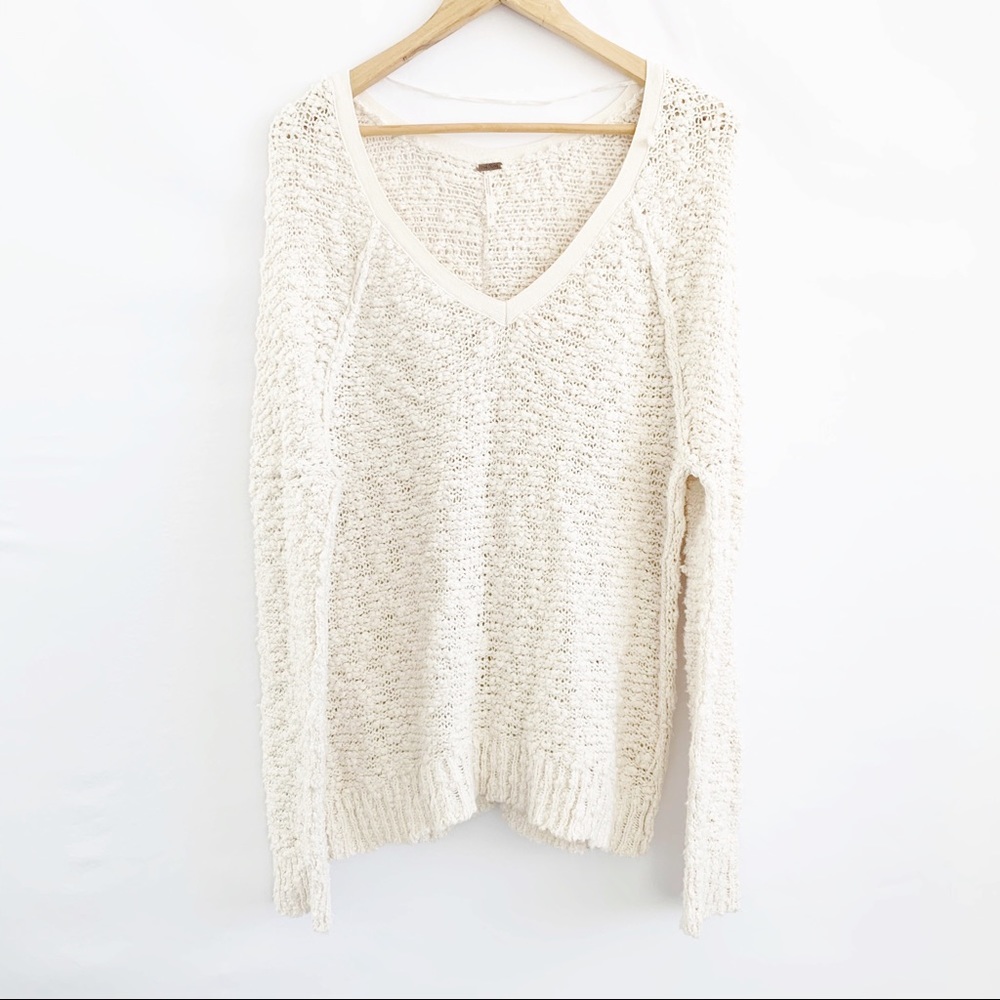 Free People  Pullover Sweater Ivory  Small.